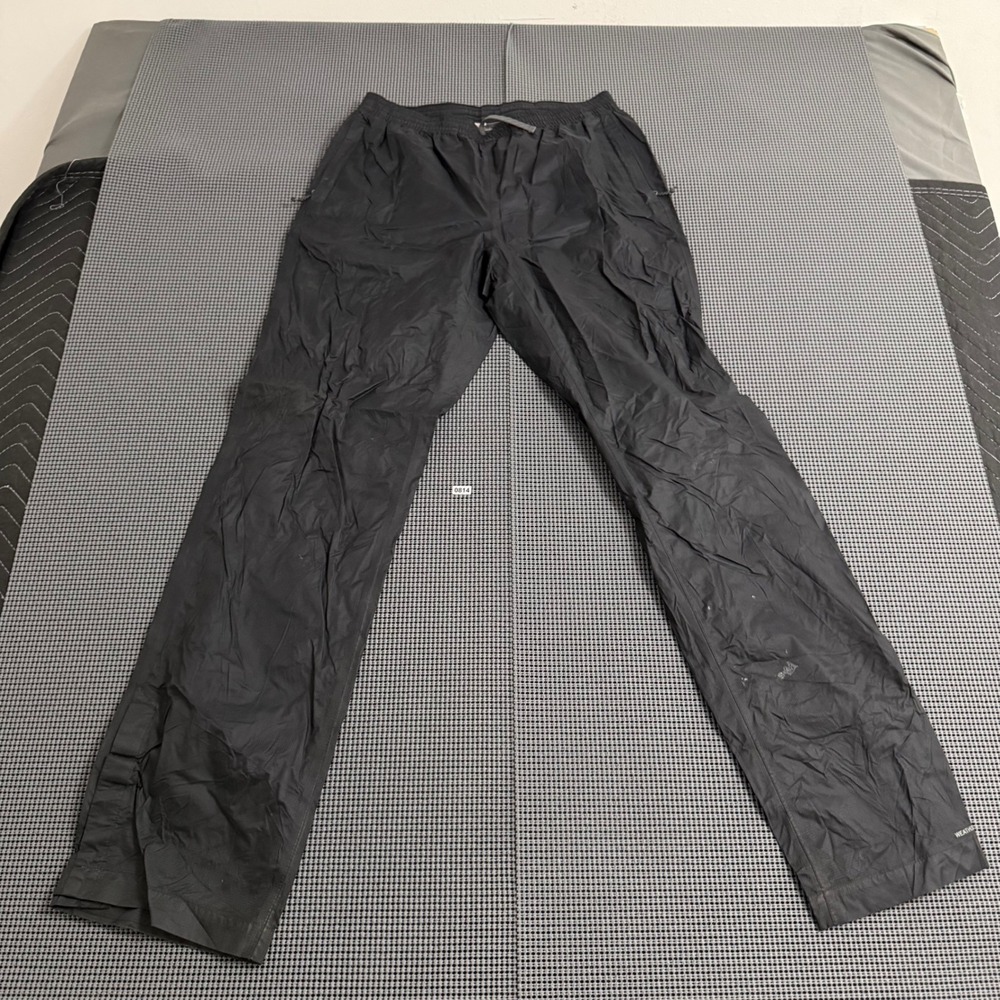 Eddie Bauer WeatherEdge Rain Pants Womens XS Black Ripstop Hiking Waterproof